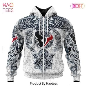 LIMITED NFL Houston Texans _ Norse Viking Symbols Hoodie