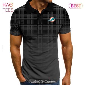 LIMITED NFL Miami Dolphins Polo Tartan Gradient Polo Shirt
