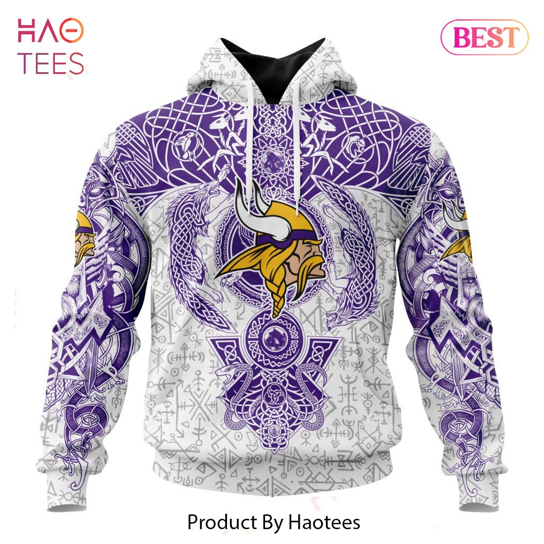 NFL Minnesota Vikings And NFL Logo 3D Hoodie All Over Print Shirts –