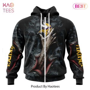 LIMITED NFL Minnesota Vikings Special Horror Skull Art Design Hoodie