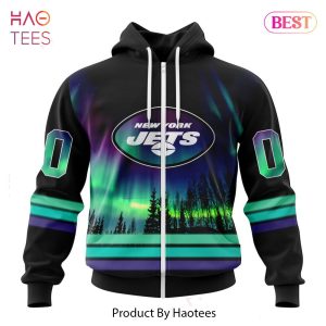 LIMITED NFL New York Jets Special Design With Northern Lights Hoodie