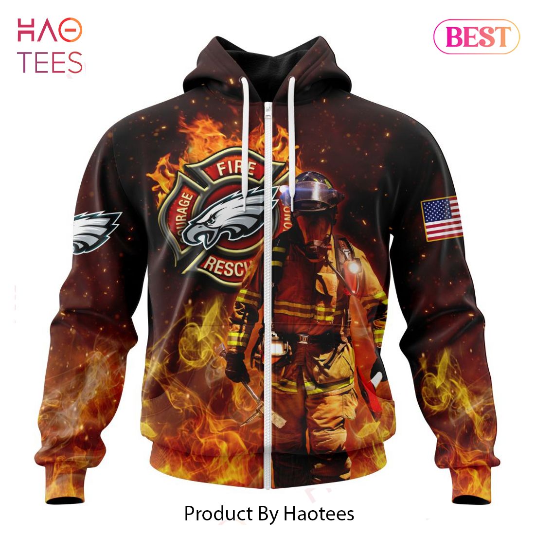 LIMITED NFL Philadelphia Eagles Honor Firefighters - First Responders Hoodie LIMITED NFL Philadelphia Eagles Honor Firefighters - First Responders Hoodie