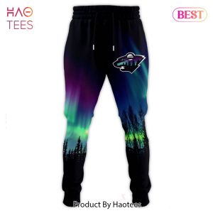 LIMITED NHL Minnesota Wild Special Pants Design With Northern Lights Hoodie