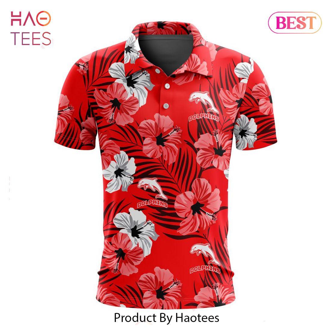 LIMITED NRL Dolphins Special Aloha Golf Polo Design