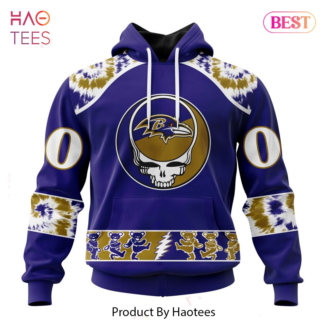 LUXURY Baltimore Ravens Special Grateful Dead Design Hoodie