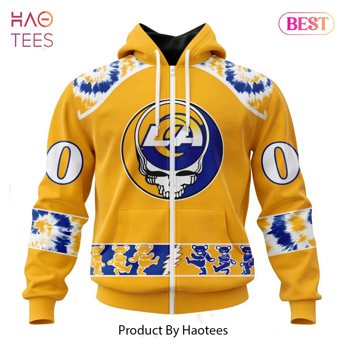 LUXURY Los Angeles Rams Special Grateful Dead Design Hoodie