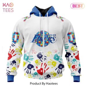 LUXURY NBA Los Angeles Lakers Special Autism Awareness Design ST2303 Hoodie