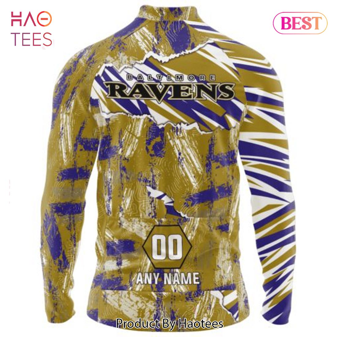 LUXURY NFL Baltimore Ravens Special Mix Stripes Design Cycling Jersey Hoodie