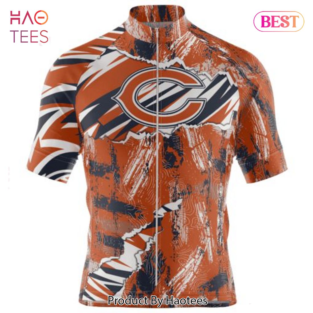 LUXURY NFL Chicago Bears Special Mix Stripes Design Cycling Jersey Hoodie
