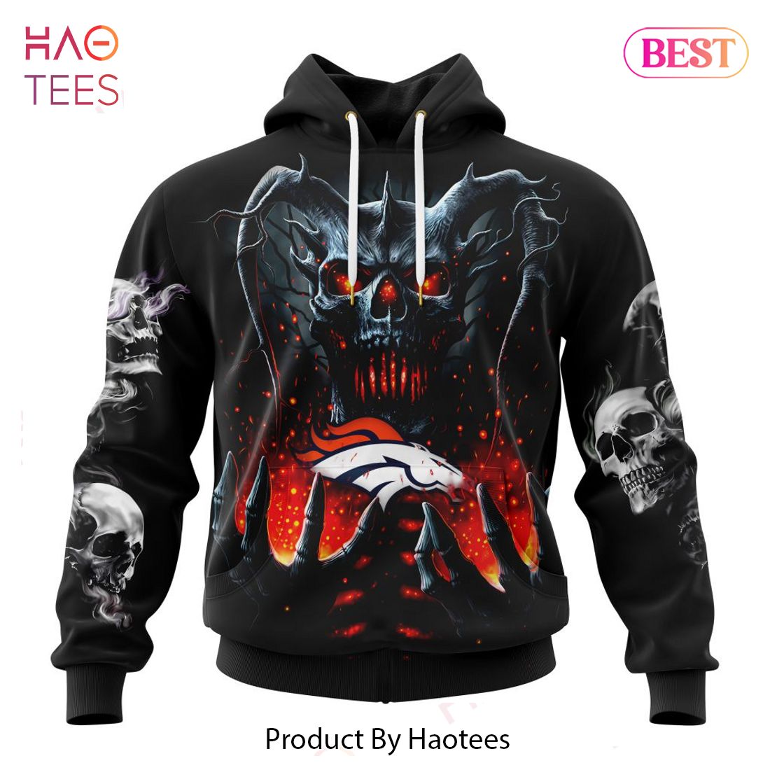 LUXURY NFL Denver Broncos Special Skull Art Design Hoodie