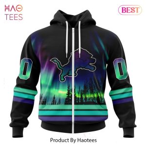 LUXURY NFL Detroit Lions Special Design With Northern Lights Hoodie