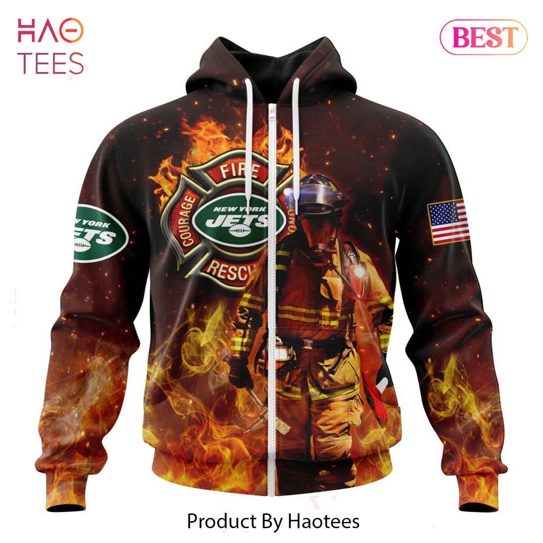 LUXURY NFL New York Jets Honor Firefighters - First Responders Hoodie LUXURY NFL New York Jets Honor Firefighters - First Responders Hoodie