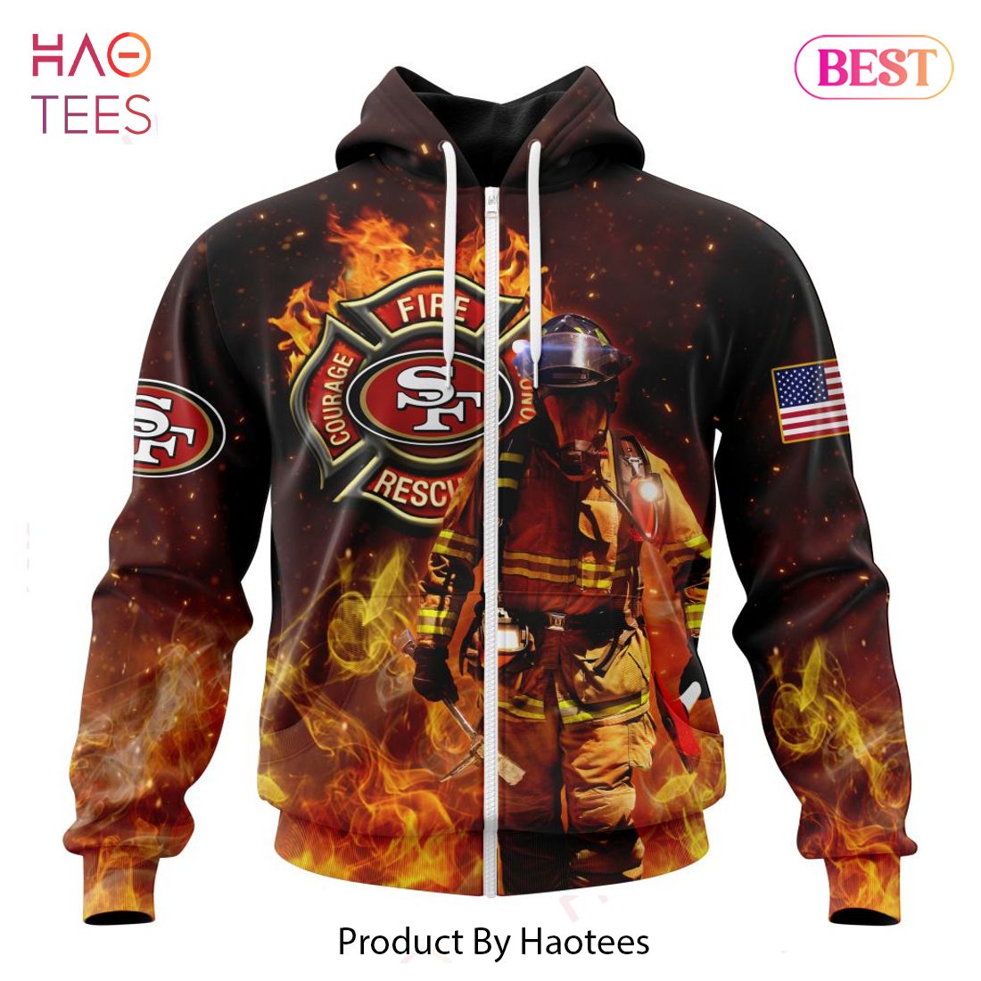 LUXURY NFL San Francisco 49ers Honor Firefighters - First Responders Hoodie LUXURY NFL San Francisco 49ers Honor Firefighters - First Responders Hoodie