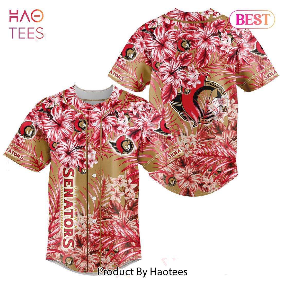 LUXURY NHL Ottawa Senators Special Hawaiian Design Baseball Jersey Jeysey LUXURY NHL Ottawa Senators Special Hawaiian Design Baseball Jersey Jeysey