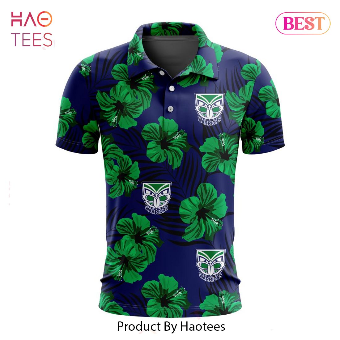 LUXURY NRL New Zealand Warriors Special Aloha Golf Polo Design