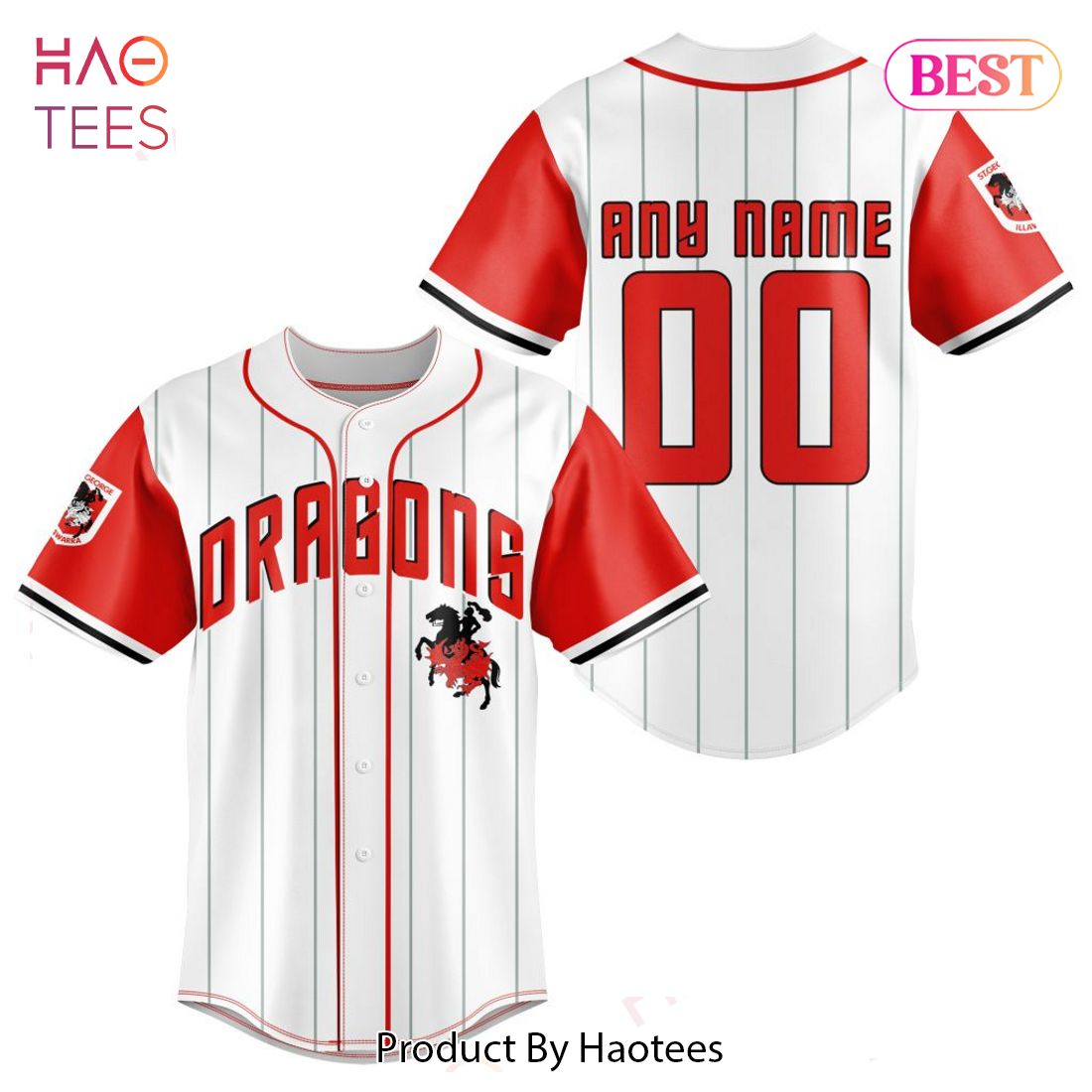 LUXURY NRL St. George Illawarra Dragons Special Baseball Jersey Design ...