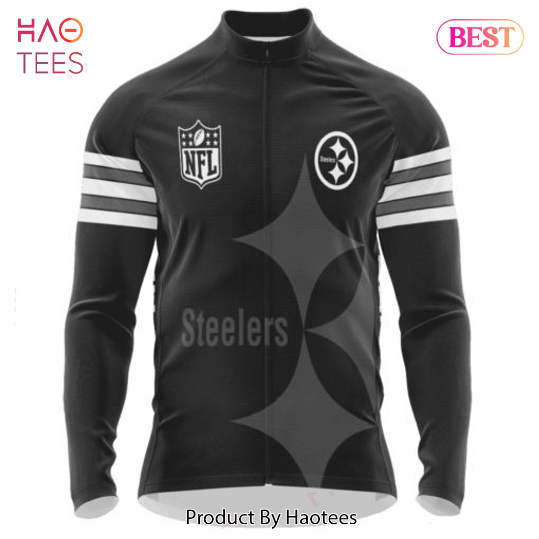 LUXURY Pittsburgh Steelers Mono Cycling Jersey Hoodie LUXURY Pittsburgh Steelers Mono Cycling Jersey Hoodie