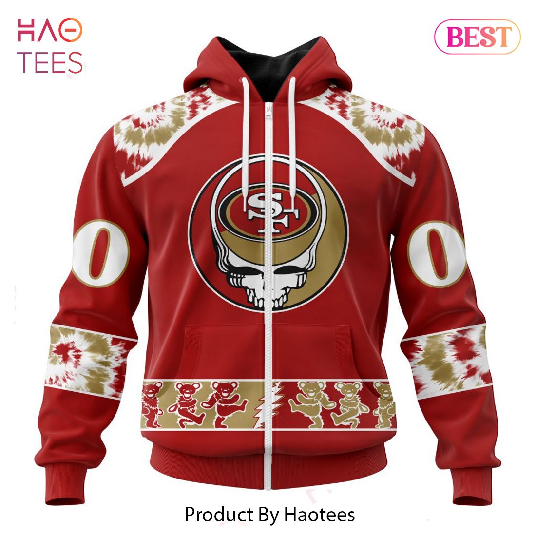 LUXURY San Francisco 49ers Special Grateful Dead Design Hoodie LUXURY San Francisco 49ers Special Grateful Dead Design Hoodie