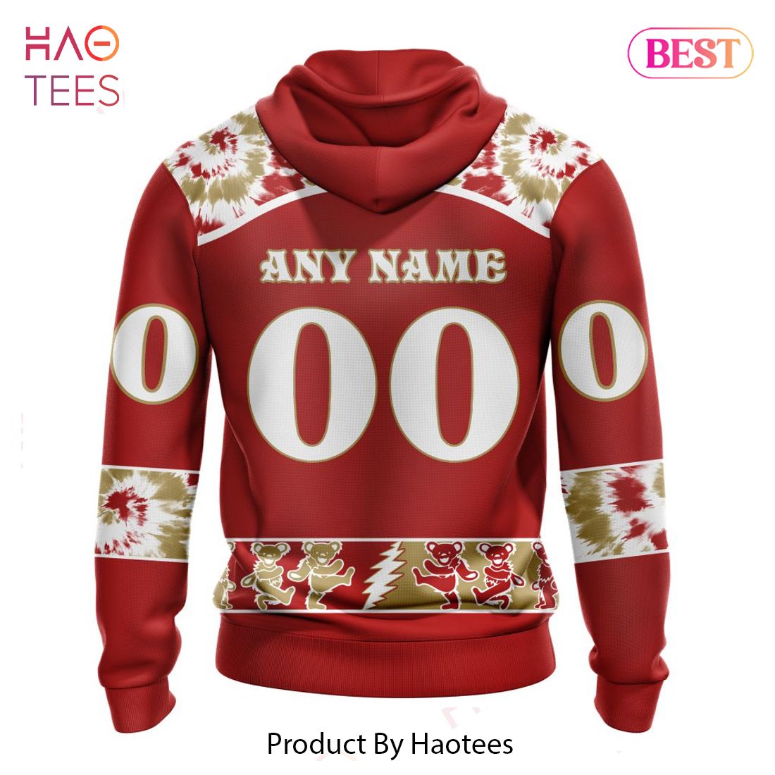 LUXURY San Francisco 49ers Special Grateful Dead Design Hoodie LUXURY San Francisco 49ers Special Grateful Dead Design Hoodie