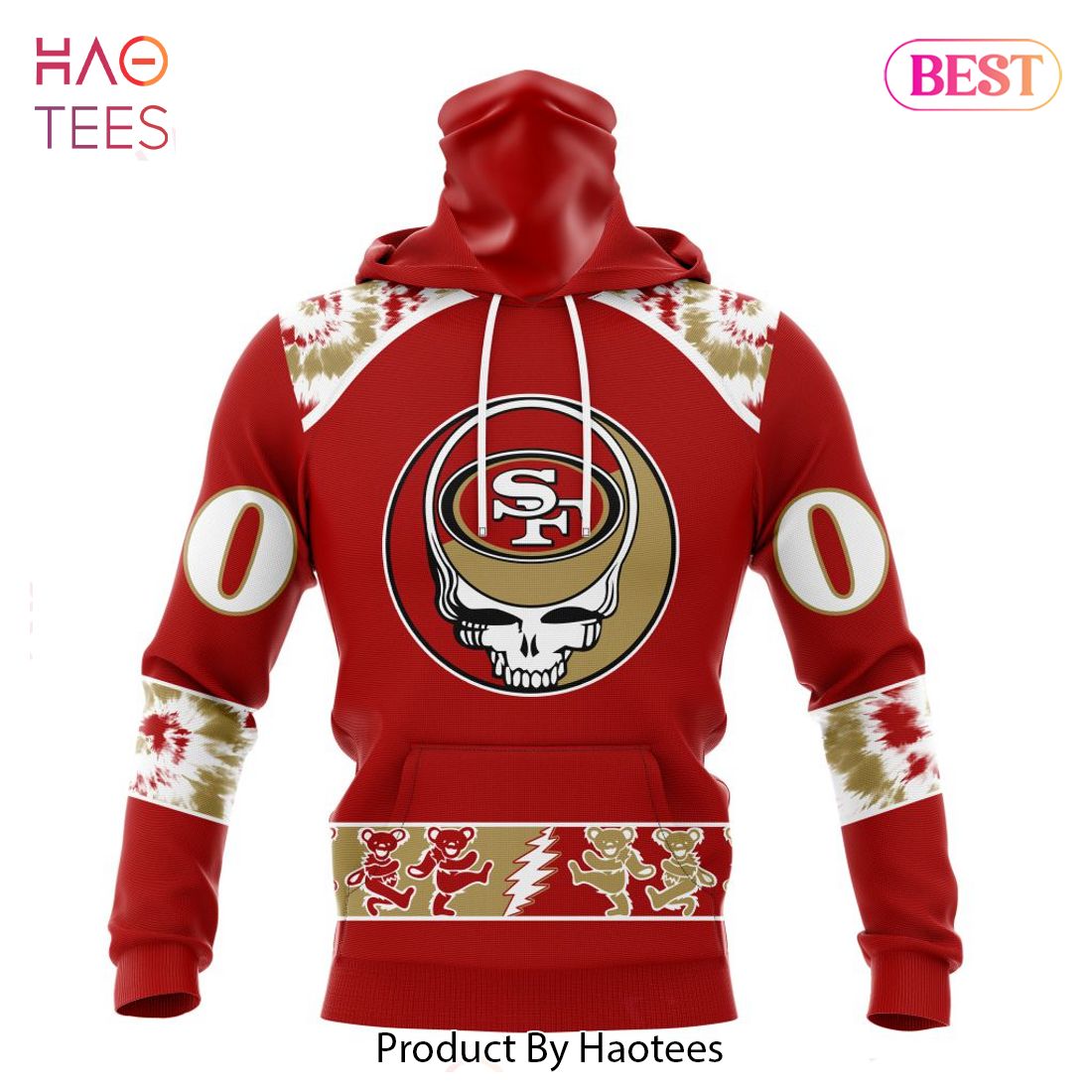 LUXURY San Francisco 49ers Special Grateful Dead Design Hoodie LUXURY San Francisco 49ers Special Grateful Dead Design Hoodie