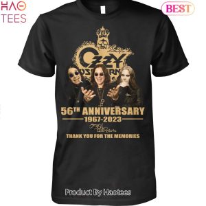 NEW 56th Anniversary 1967-2023 Ozzy Osbourne Thank You For The Memories Unisex T-Shirt