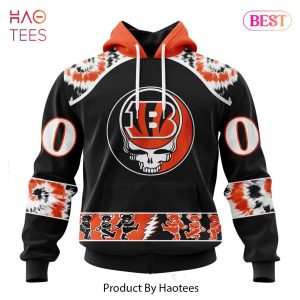 NEW Cincinnati Bengals Special Grateful Dead Design Hoodie