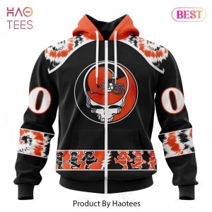 NEW Cleveland Browns Special Grateful Dead Design Hoodie