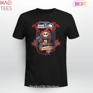 NEW Jack Skellington Halloween Seattle Seahawks Fan Unisex T-Shirt