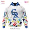 NEW MLB Miami Marlins Special Autism Awareness Design Hoodie