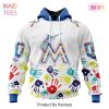 NEW MLB Miami Marlins Special Autism Awareness Design Hoodie