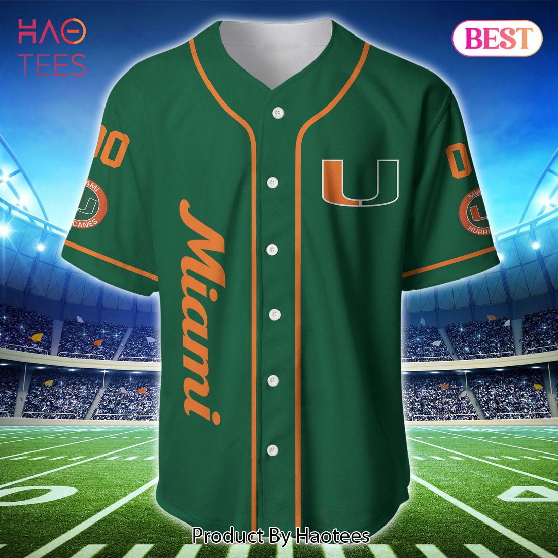 NEW NCAA Miami Hurricanes Baseball Jersey