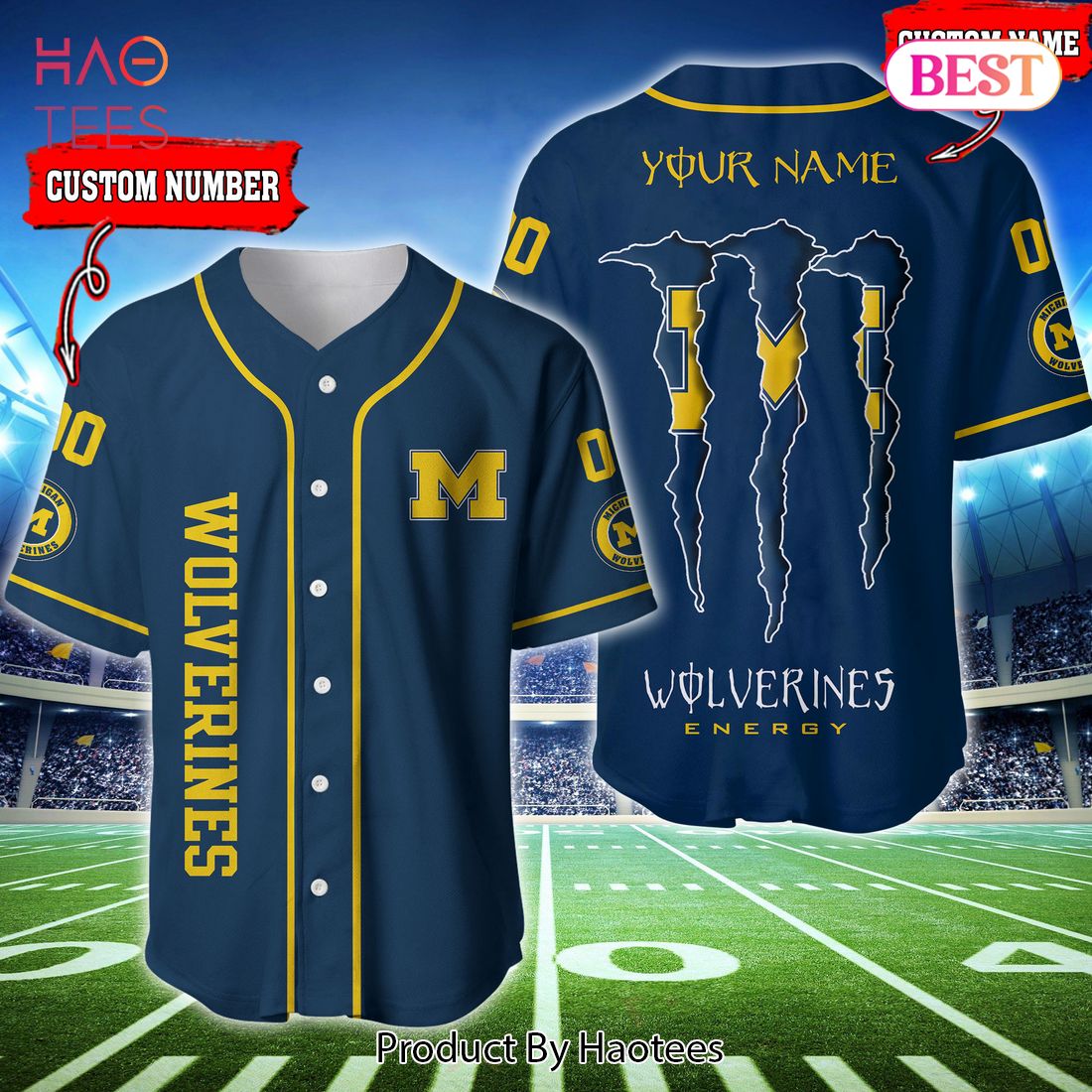 NEW NCAA Michigan Wolverines Baseball Jersey