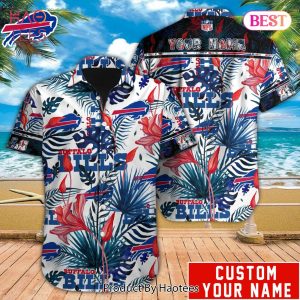 NEW NFL Buffalo Bills Special Hawaiian Design Button Shirt Hoodie