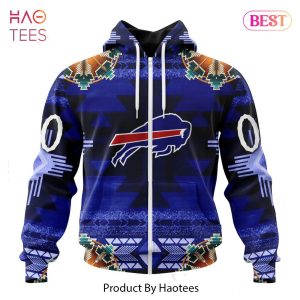 NEW NFL Buffalo Bills Special Native Costume Design Hoodie