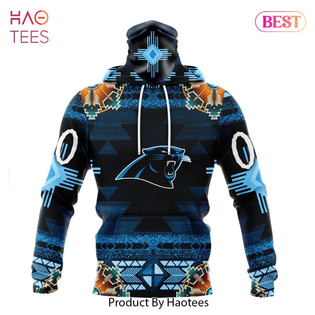 NEW NFL Carolina Panthers Special Native Costume Design Hoodie