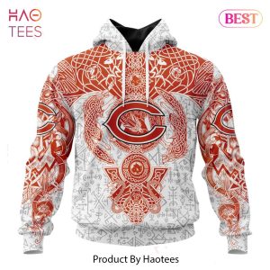 NEW NFL Chicago Bears _ Norse Viking Symbols Hoodie
