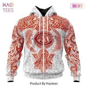 NEW NFL Chicago Bears _ Norse Viking Symbols Hoodie