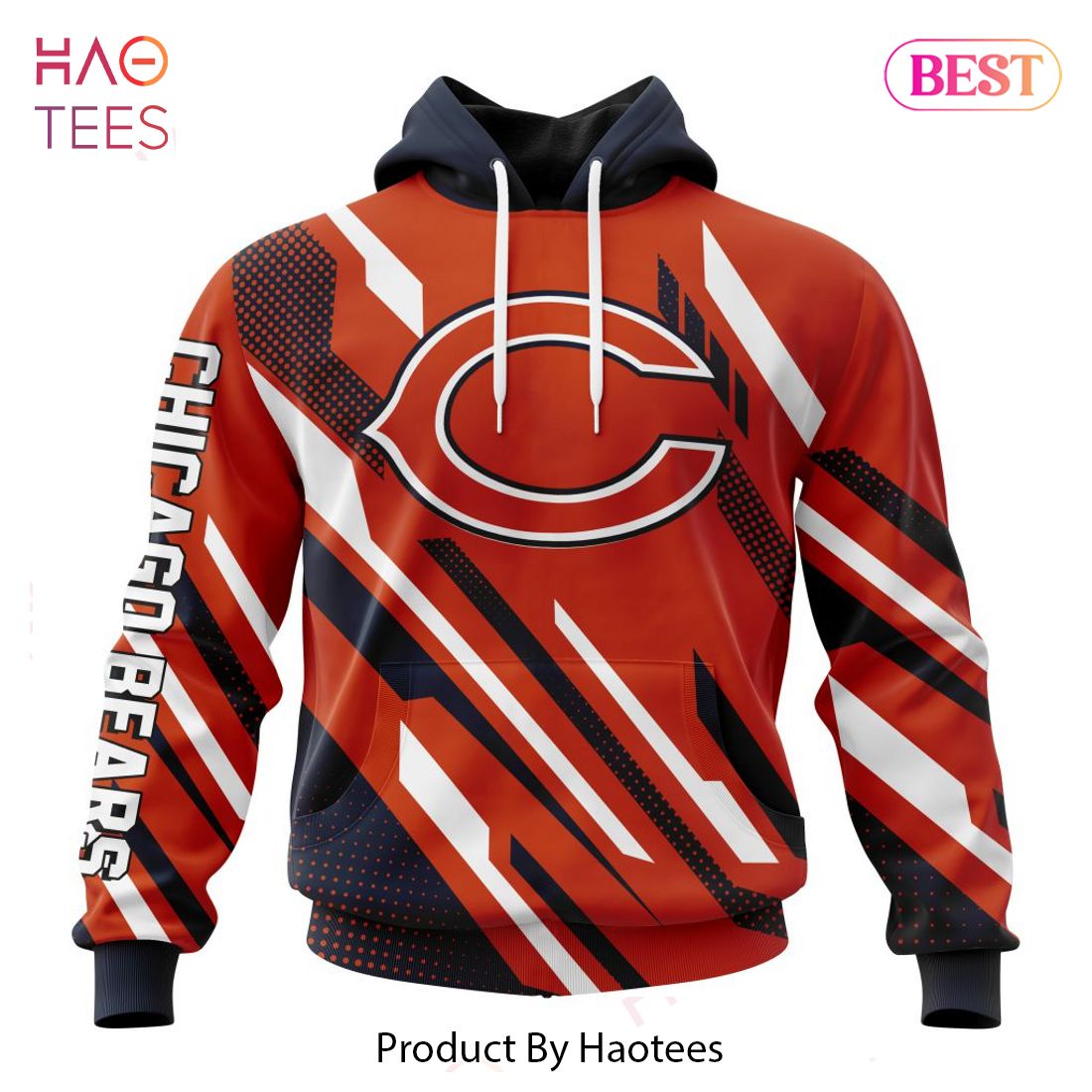 Chicago Bears Zip Hoodie 3D Long Sleeve Pullover New Season