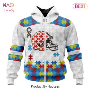 NEW NFL Cleveland Browns Special Autism Awareness Design Hoodie