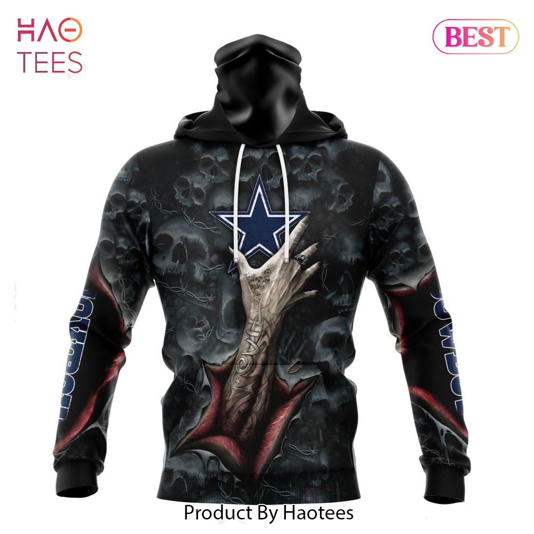 NEW NFL Dallas Cowboys Special Horror Skull Art Design Hoodie NEW NFL Dallas Cowboys Special Horror Skull Art Design Hoodie