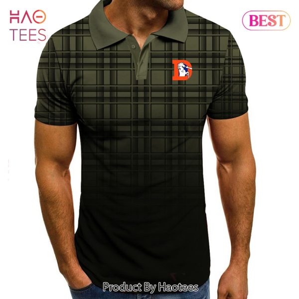 NEW NFL Denver Broncos Polo Tartan Gradient V2 Polo Shirt