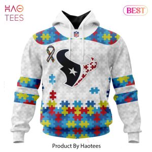 NEW NFL Houston Texans Special Autism Awareness Design Hoodie
