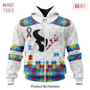 NEW NFL Houston Texans Special Autism Awareness Design Hoodie