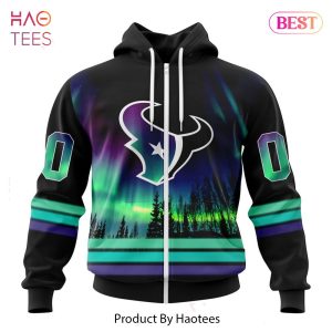 NEW NFL Houston Texans Special Design With Northern Lights Hoodie