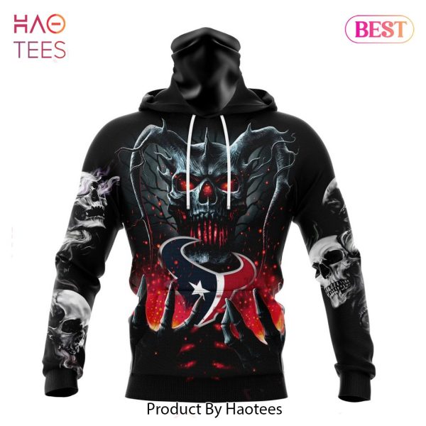NEW NFL Houston Texans Special Skull Art Design Hoodie