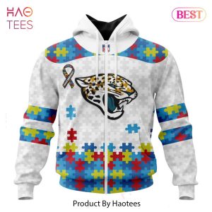 NEW NFL Jacksonville Jaguars Special Autism Awareness Design Hoodie