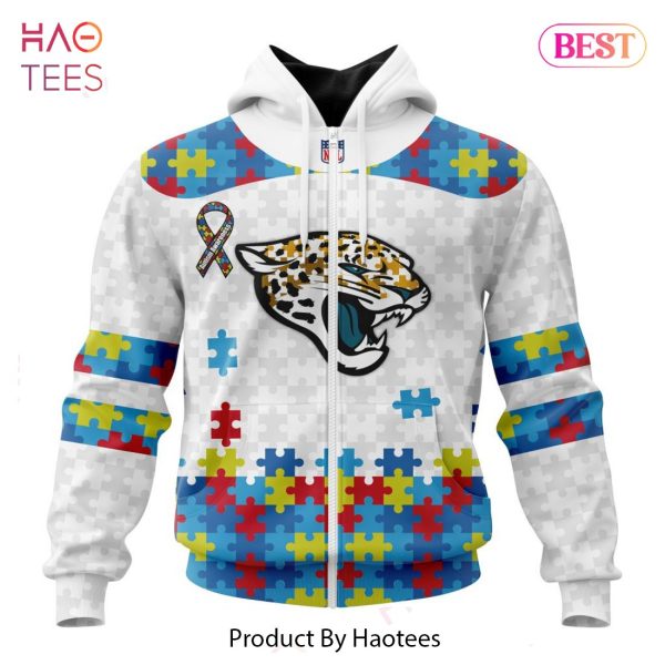 NEW NFL Jacksonville Jaguars Special Autism Awareness Design Hoodie
