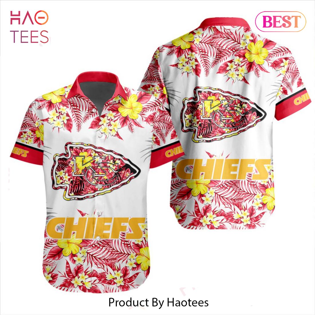 BEST NFL Kansas City Chiefs Special Hawaiian Design Button Shirt