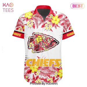 NEW NFL Kansas City Chiefs Special Hawaiian Design Button Shirt Hoodie