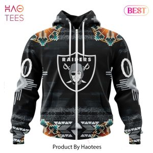 NEW NFL Las Vegas Raiders Special Native Costume Design Hoodie